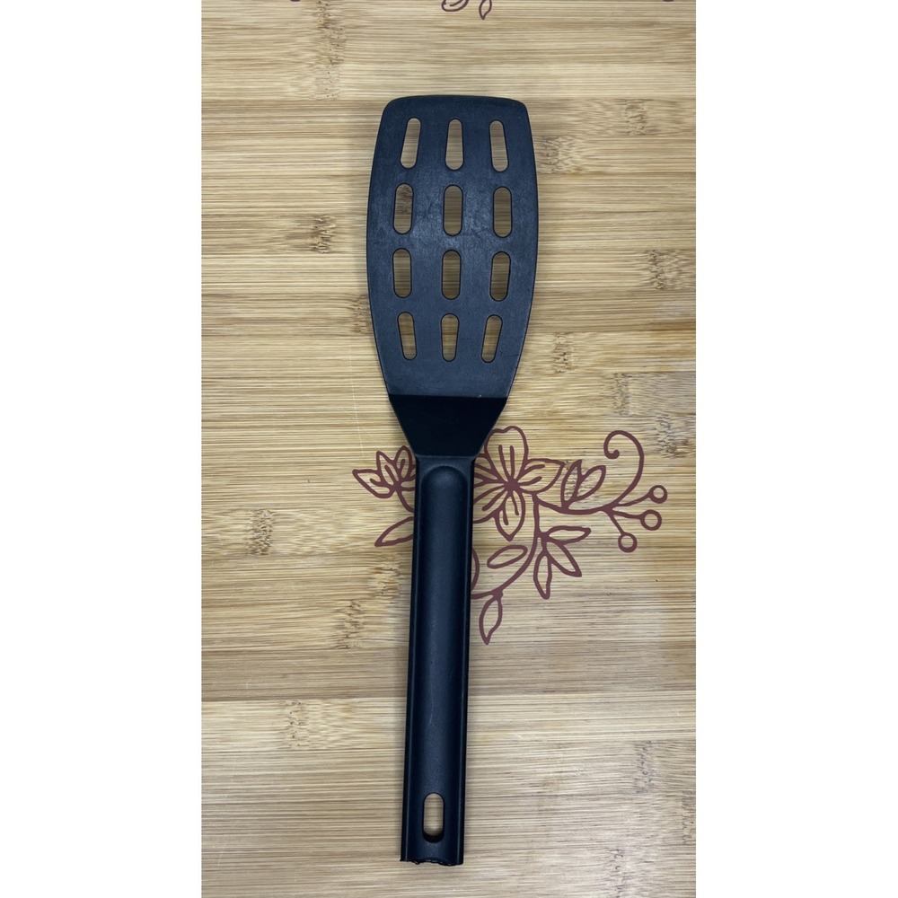 Kuhn Rikon Black Nylon Slotted‎ Turner Spatula Made in Switzerland